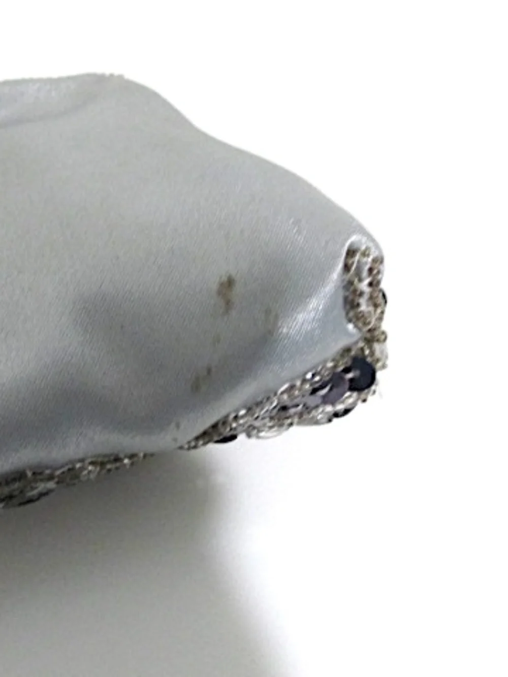 Silver & Grey Sequined Evening Shoulder Bag - Picture 8 of 8